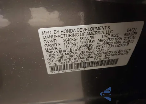 2022 Acura Mdx A-Spec Package из США, поврежденный, VIN 5J8YE1H03NL013136